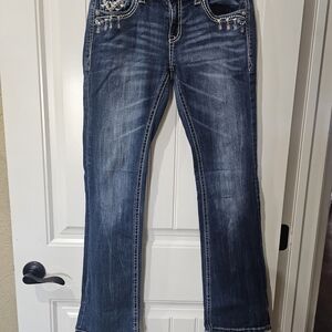 Embroidered Blue Jeans